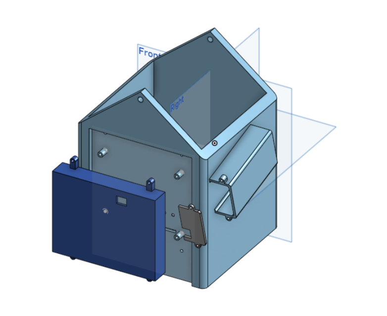 The design of the fourth prototype, with updated battery and board covers